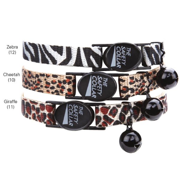 East Side Collection Easy Side Collection Animal Print Cat Collar 8-12 In Zebra EA391972